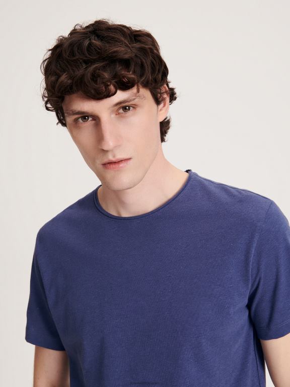 marina Reserved bărbați îmbrăcăminte tricou din amestec de in 648HZ1269