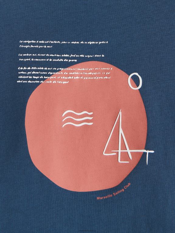 marina Reserved bărbați îmbrăcăminte tricou nou regular cu imprimeu 648HZ1242