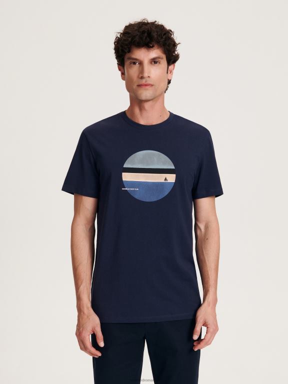 marina Reserved bărbați îmbrăcăminte tricou nou regular cu imprimeu 648HZ1251