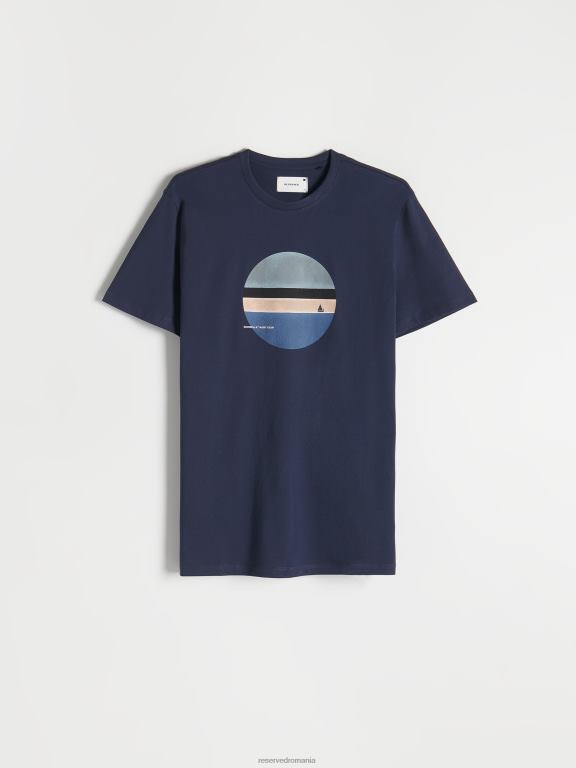 marina Reserved bărbați îmbrăcăminte tricou nou regular cu imprimeu 648HZ1251