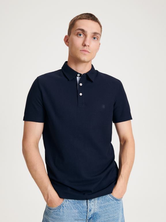 marina Reserved bărbați îmbrăcăminte tricou polo cu talie regulată 648HZ1127