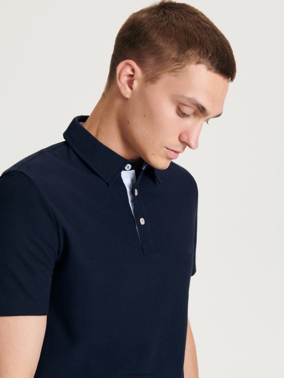 marina Reserved bărbați îmbrăcăminte tricou polo cu talie regulată 648HZ1127