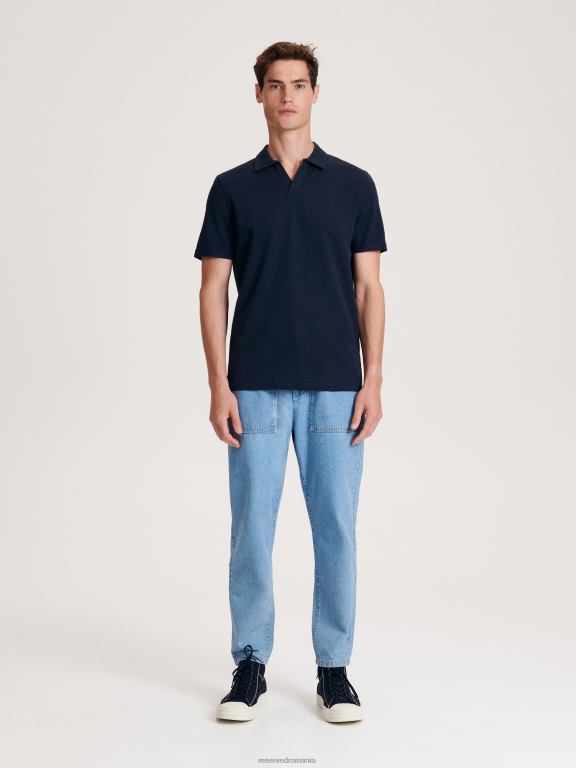 marina Reserved bărbați îmbrăcăminte tricou polo cu talie regulată 648HZ1128