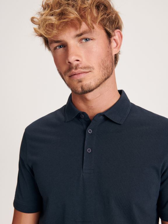 marina Reserved bărbați îmbrăcăminte tricou polo cu talie regulată 648HZ1135