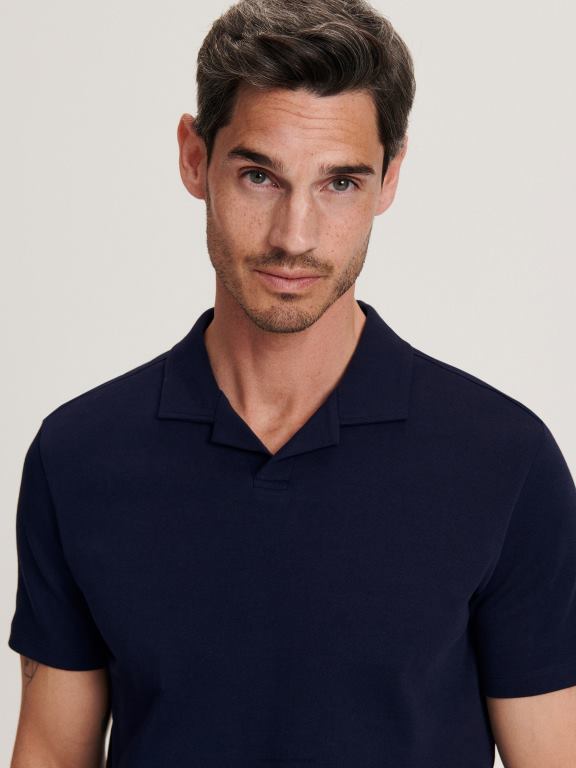 marina Reserved bărbați îmbrăcăminte tricou polo cu talie regulată 648HZ1330