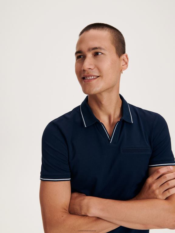 marina Reserved bărbați îmbrăcăminte tricou polo slim fit 648HZ1098
