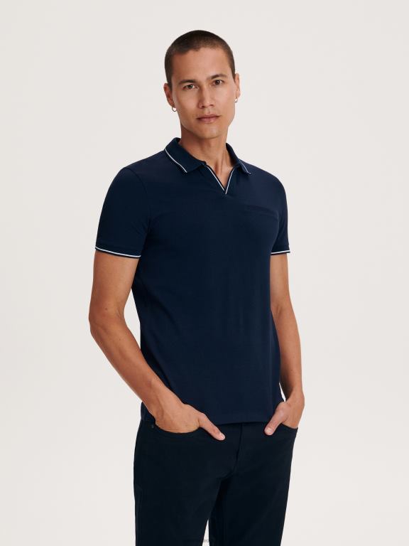 marina Reserved bărbați îmbrăcăminte tricou polo slim fit 648HZ1098