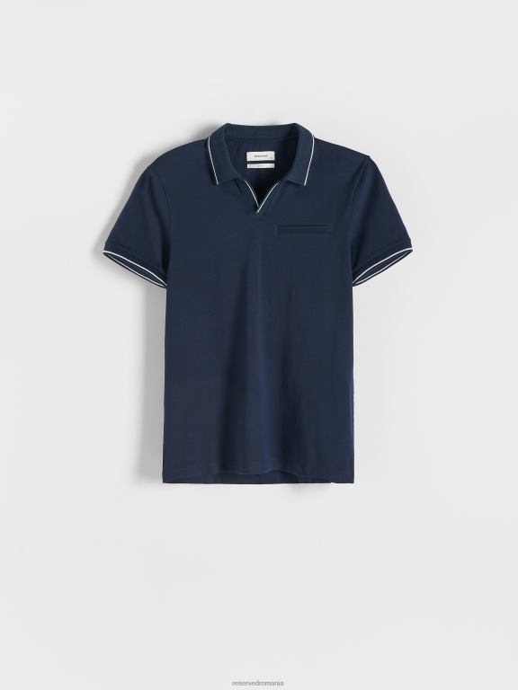 marina Reserved bărbați îmbrăcăminte tricou polo slim fit 648HZ1098