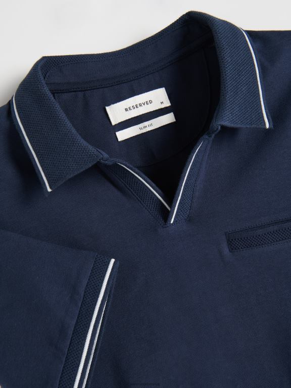 marina Reserved bărbați îmbrăcăminte tricou polo slim fit 648HZ1098