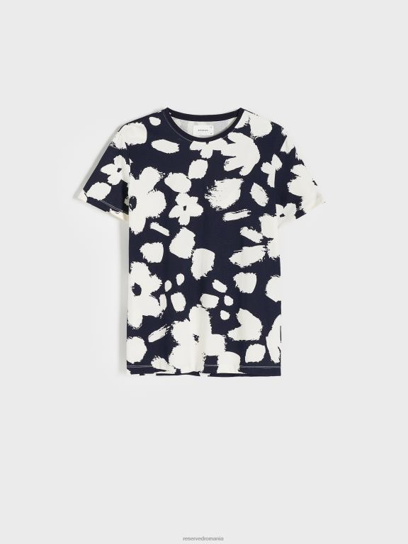 marina Reserved bărbați îmbrăcăminte tricou regulat cu imprimeu 648HZ1320