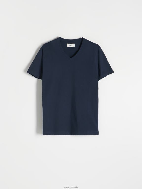 marina Reserved bărbați îmbrăcăminte tricou slim fit cu decolteu in V 648HZ1212