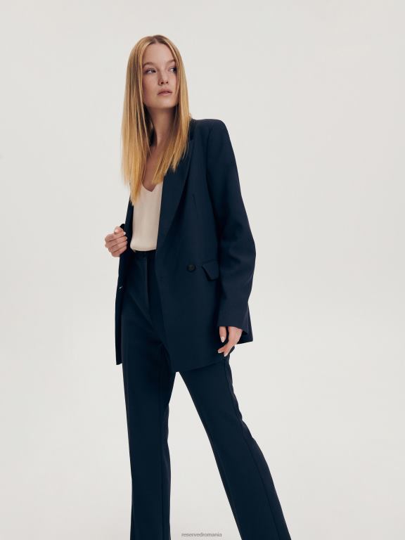 marina Reserved femei îmbrăcăminte blazer dublu în amestec de viscoză 648HZ262