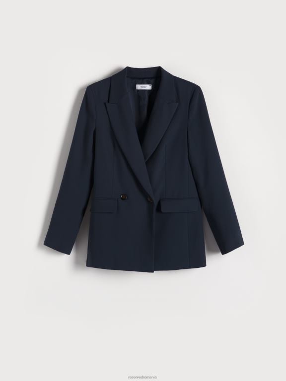 marina Reserved femei îmbrăcăminte blazer dublu în amestec de viscoză 648HZ262