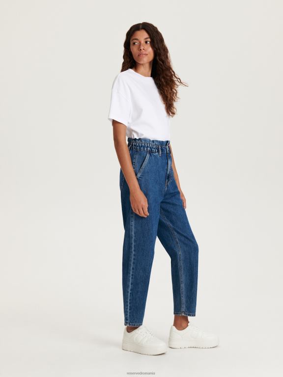 marina Reserved femei îmbrăcăminte blugi paperbag 648HZ748