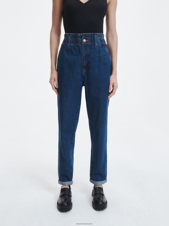 marina Reserved femei îmbrăcăminte blugi paperbag 648HZ799