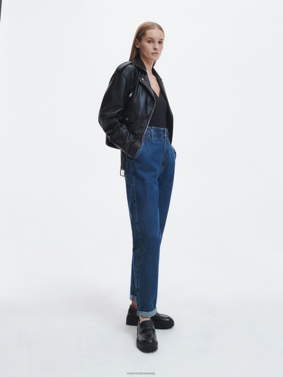 marina Reserved femei îmbrăcăminte blugi paperbag 648HZ799