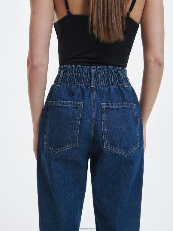 marina Reserved femei îmbrăcăminte blugi paperbag 648HZ799