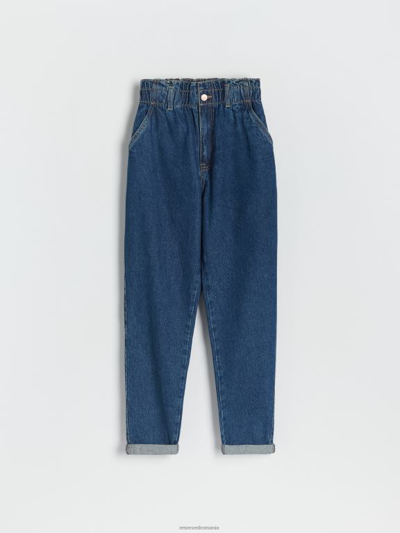 marina Reserved femei îmbrăcăminte blugi paperbag 648HZ799