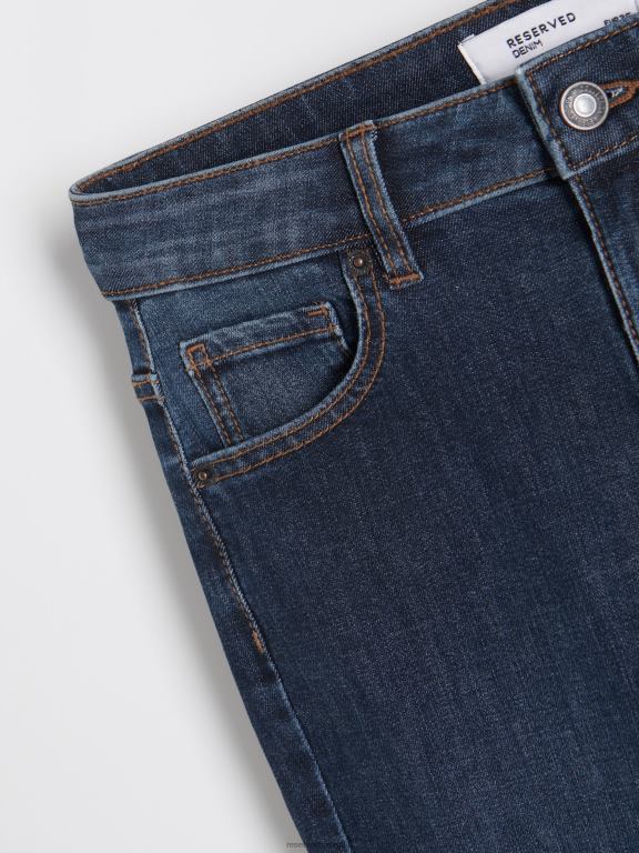 marina Reserved femei îmbrăcăminte blugi subțiri cu talie înaltă 648HZ766