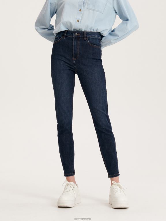 marina Reserved femei îmbrăcăminte blugi subțiri cu talie înaltă 648HZ766