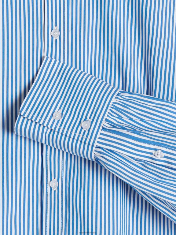 marina Reserved femei îmbrăcăminte cămașă din bumbac cu dungi 648HZ286