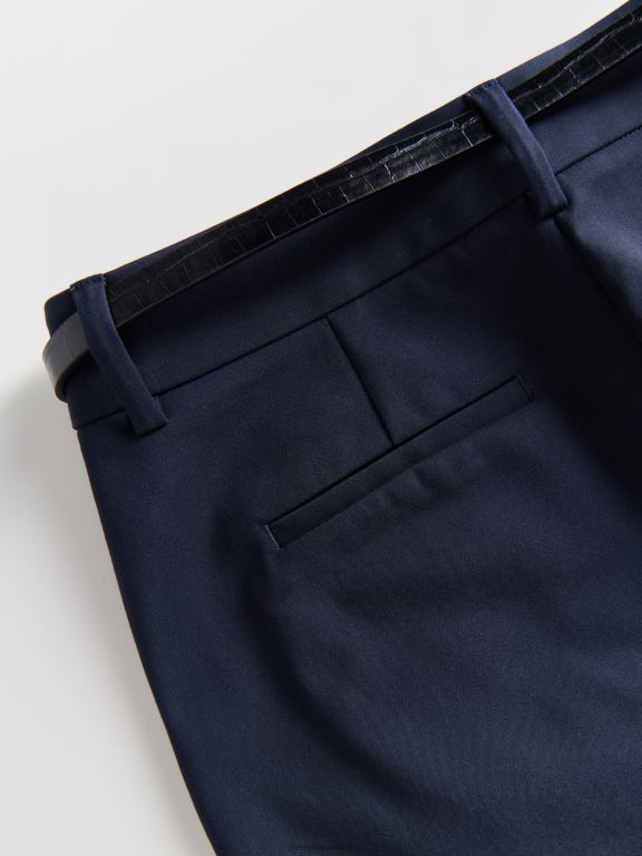 marina Reserved femei îmbrăcăminte pantaloni de tigara cu centura 648HZ658