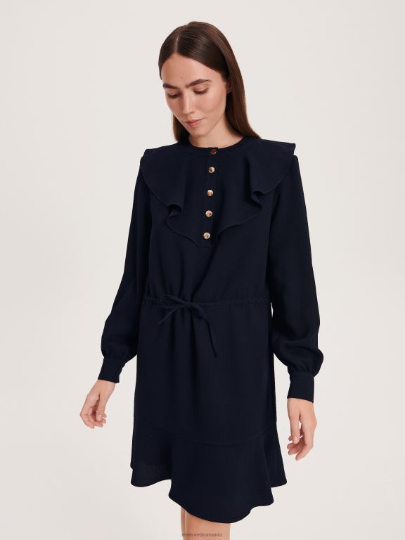 marina Reserved femei îmbrăcăminte rochie mini cu tiv cu volan 648HZ91