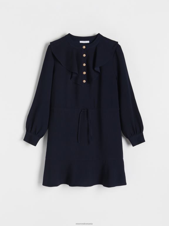 marina Reserved femei îmbrăcăminte rochie mini cu tiv cu volan 648HZ91