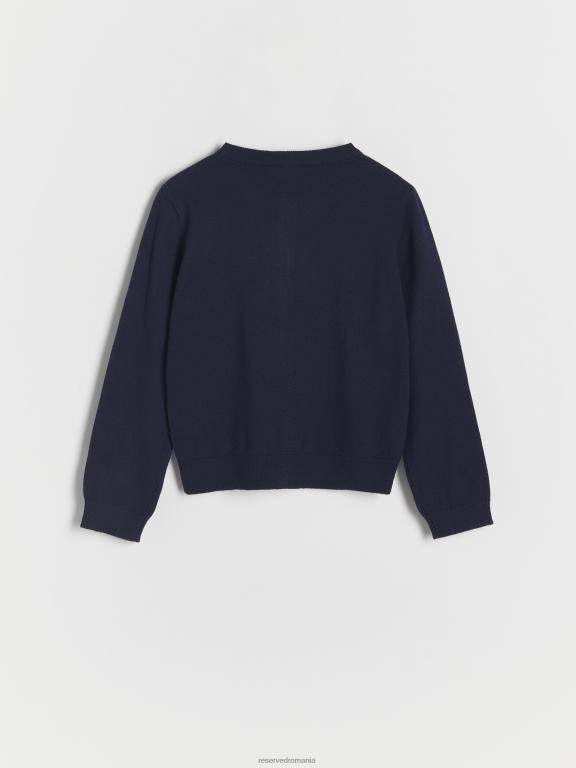 marina Reserved fetelor îmbrăcăminte cardigan în amestec de viscoză 648HZ1930