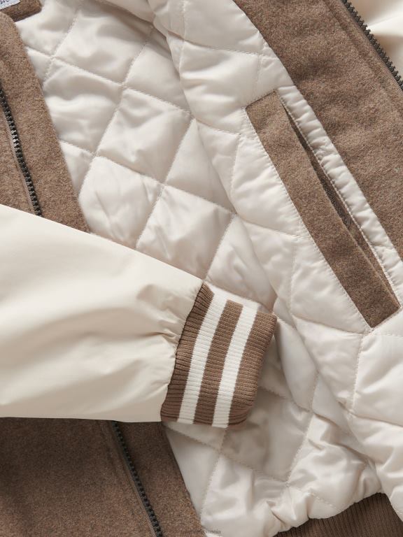 maro Reserved băieți îmbrăcăminte jachetă bomber supradimensionată cu amestec de lână 648HZ2086