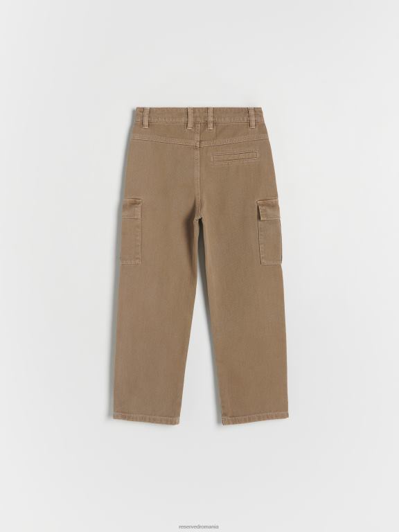 maro Reserved băieți îmbrăcăminte pantaloni cargo din bumbac 648HZ2031