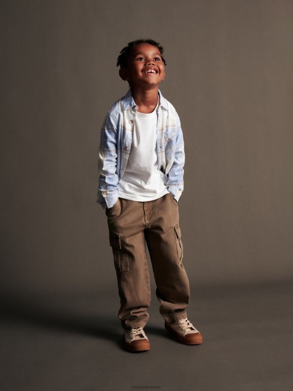 maro Reserved băieți îmbrăcăminte pantaloni cargo din bumbac 648HZ2031