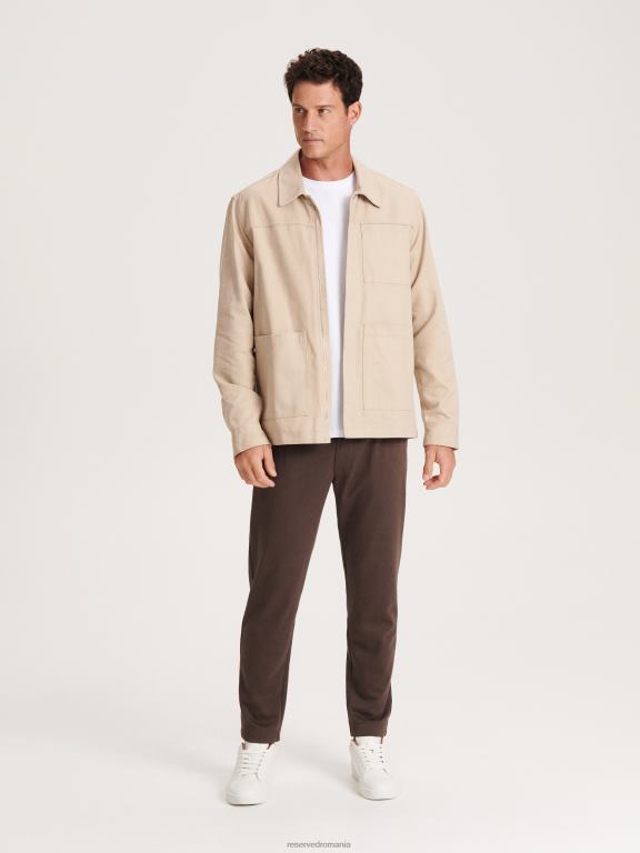 maro Reserved bărbați îmbrăcăminte pantaloni chino slim 648HZ1467