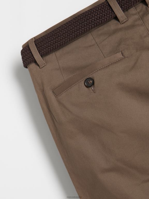 maro Reserved bărbați îmbrăcăminte pantaloni chino slim cu centura 648HZ1469