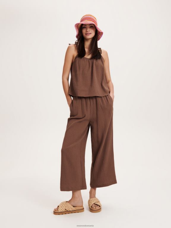 maro Reserved femei îmbrăcăminte top din bumbac 648HZ329