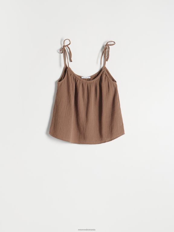 maro Reserved femei îmbrăcăminte top din bumbac 648HZ329