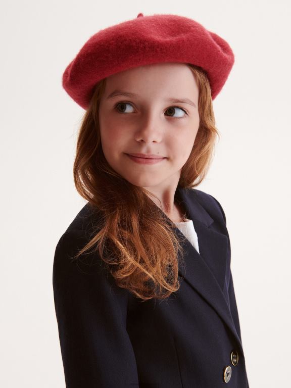 maro Reserved fetelor accesorii beretă de lână 648HZ1898