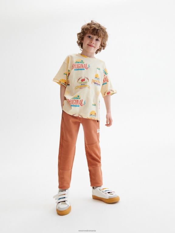 maro auriu Reserved băieți îmbrăcăminte pantaloni de jogger 648HZ2211