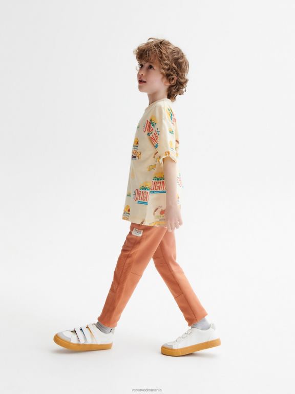 maro auriu Reserved băieți îmbrăcăminte pantaloni de jogger 648HZ2211