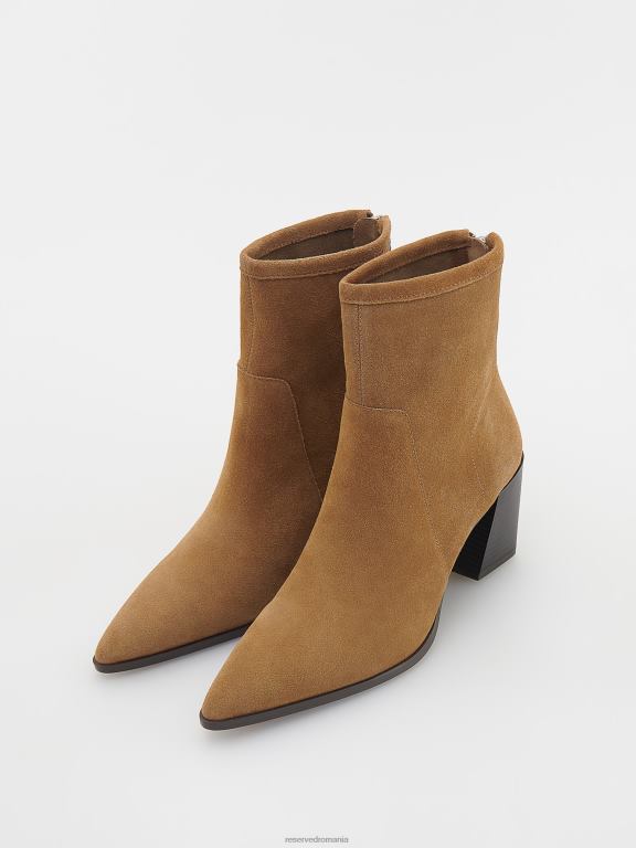 maro auriu Reserved femei pantofi botine de piele intoarsa 648HZ158