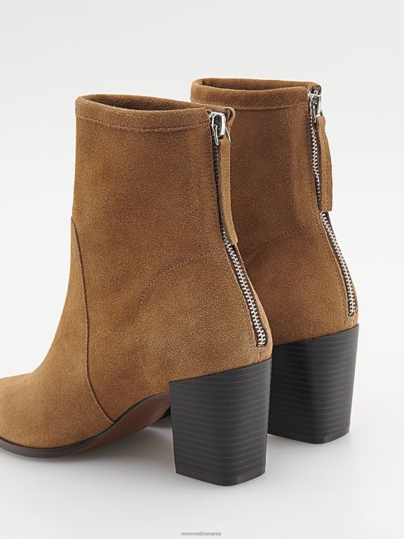 maro auriu Reserved femei pantofi botine de piele intoarsa 648HZ158