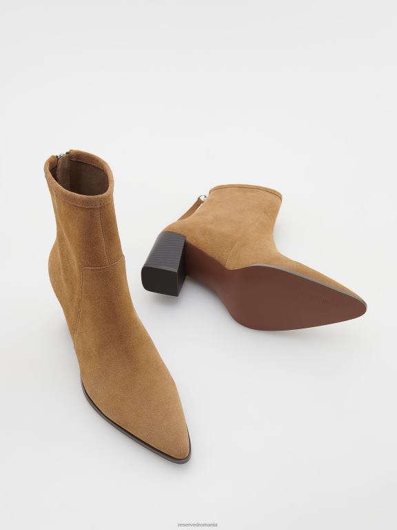 maro auriu Reserved femei pantofi botine de piele intoarsa 648HZ158