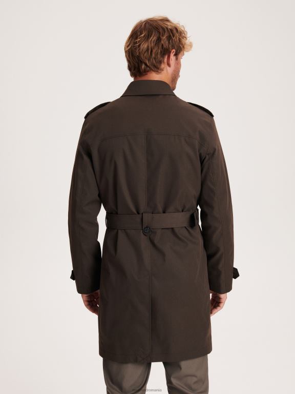 maro praf Reserved bărbați îmbrăcăminte trenci scurt cu centura 648HZ1634