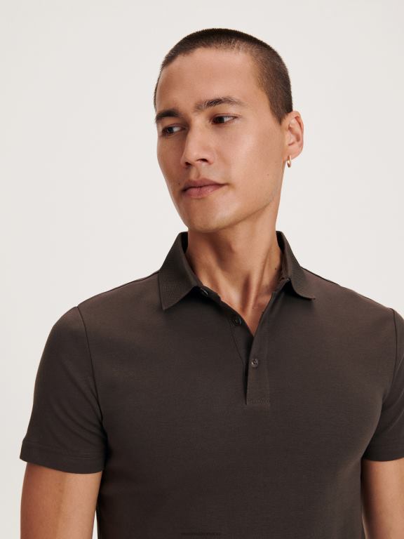 maro praf Reserved bărbați îmbrăcăminte tricou polo slim fit 648HZ1097