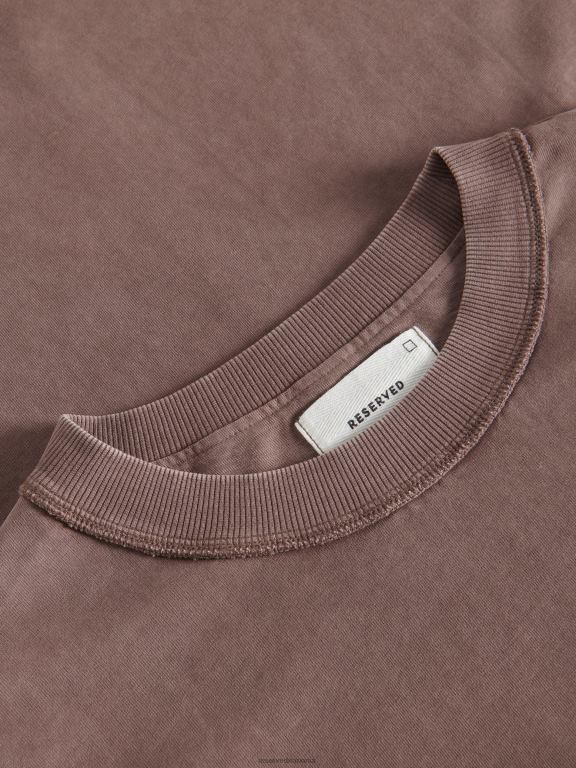 maro praf Reserved bărbați îmbrăcăminte tricou supradimensionat 648HZ1182