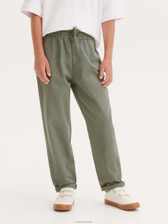 menta verde Reserved băieți îmbrăcăminte pantaloni chino cu cordon în talie 648HZ2016