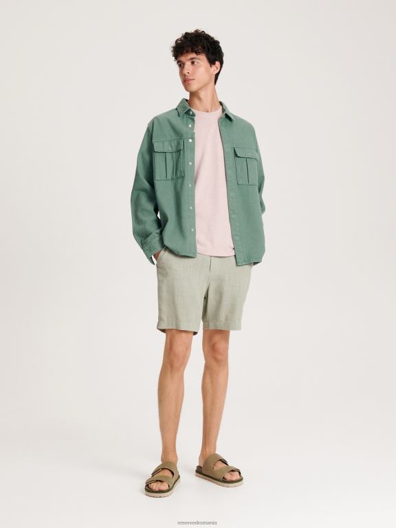 mov Reserved bărbați îmbrăcăminte stil de modă tricou cu potrivire obișnuită 648HZ1310