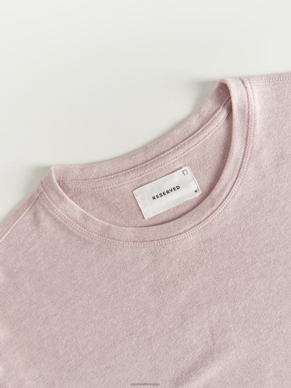 mov Reserved bărbați îmbrăcăminte stil de modă tricou cu potrivire obișnuită 648HZ1310