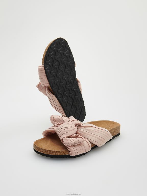 mov Reserved femei pantofi glisoare cu detaliu fundita 648HZ969