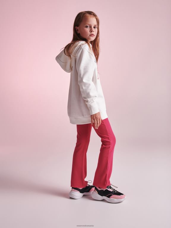 mov Reserved fetelor îmbrăcăminte pantaloni evazați din tricot în coastă 648HZ1974